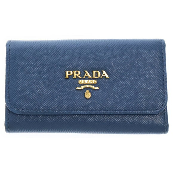 Prada Saffiano Leather Key Case Blue - Picture 1 of 5